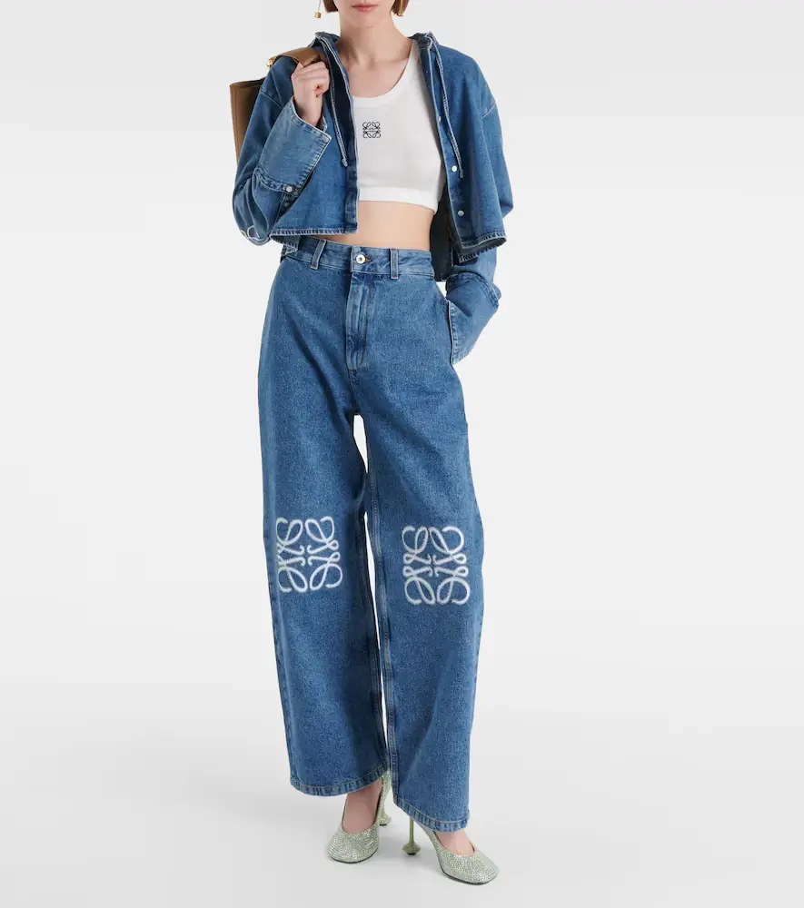 Loewe Anagram high-rise wide-leg jeans | Thumbnail 3 Loewe Anagram high-rise wide-leg jeans | Thumbnail 3