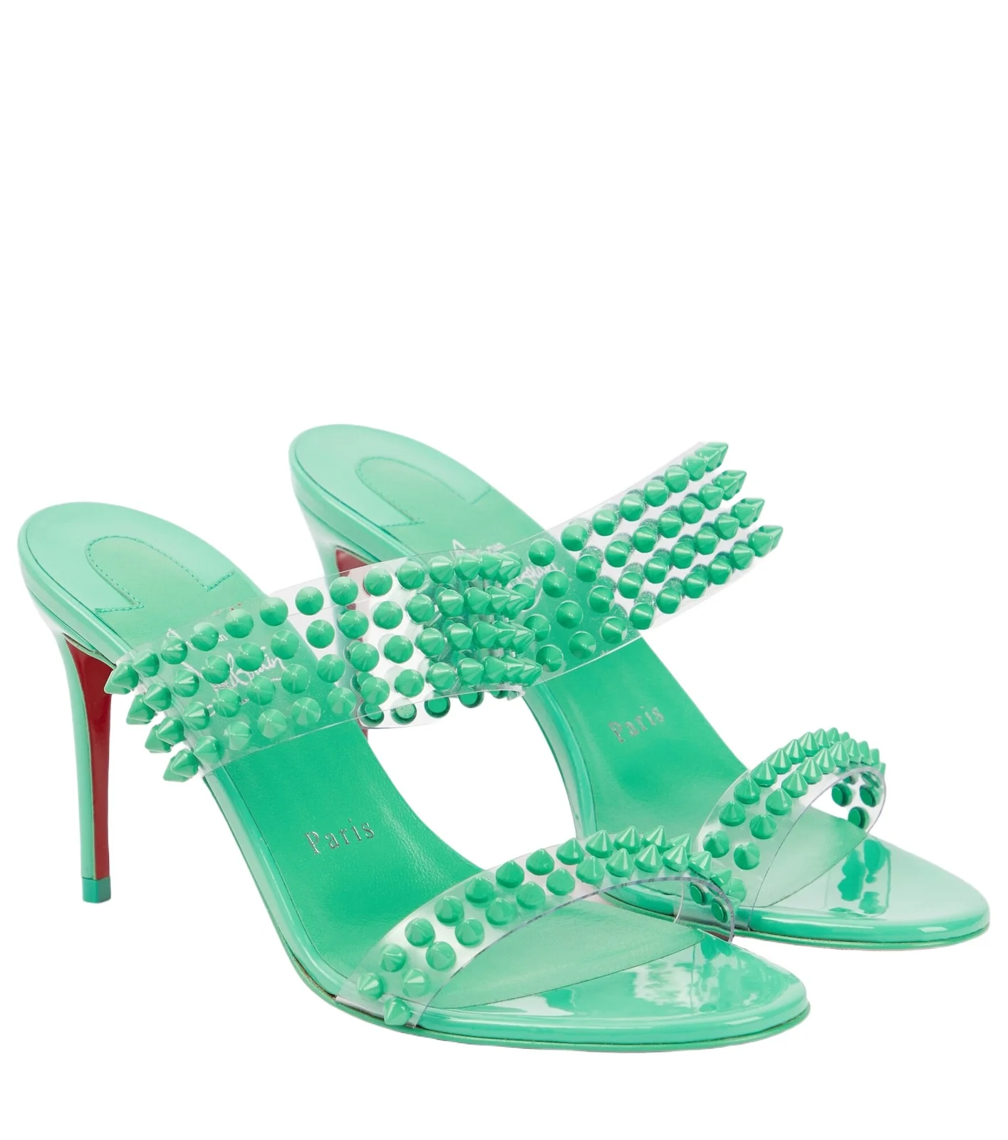 Christian Louboutin Spike Only 85 PVC and leather sandals