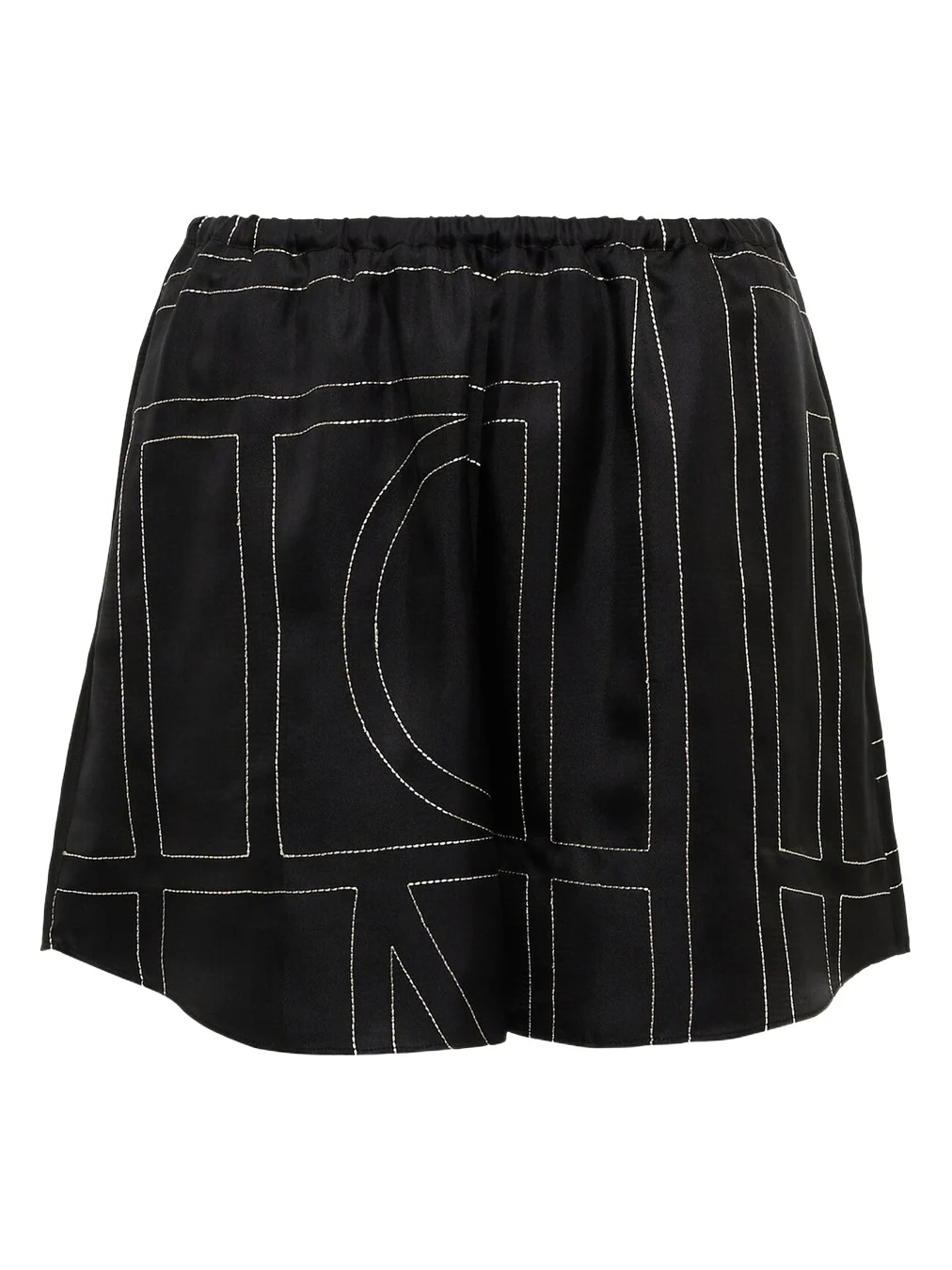 TOTEME Logo silk shorts