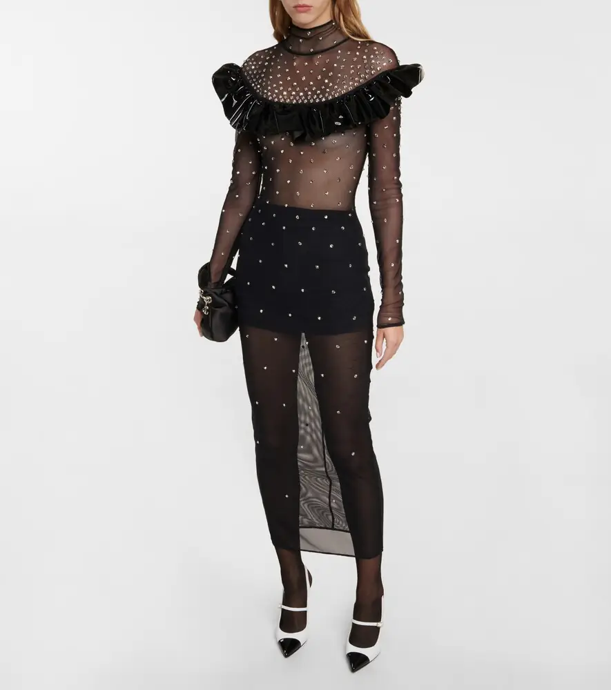 Alessandra Rich Embellished mesh midi dress | Thumbnail 5 Alessandra Rich Embellished mesh midi dress | Thumbnail 5