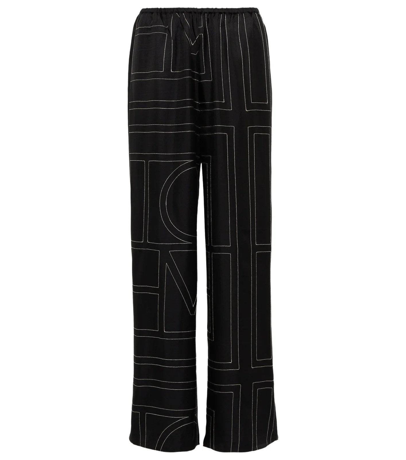 Logo wide-leg silk pants Logo wide-leg silk pants