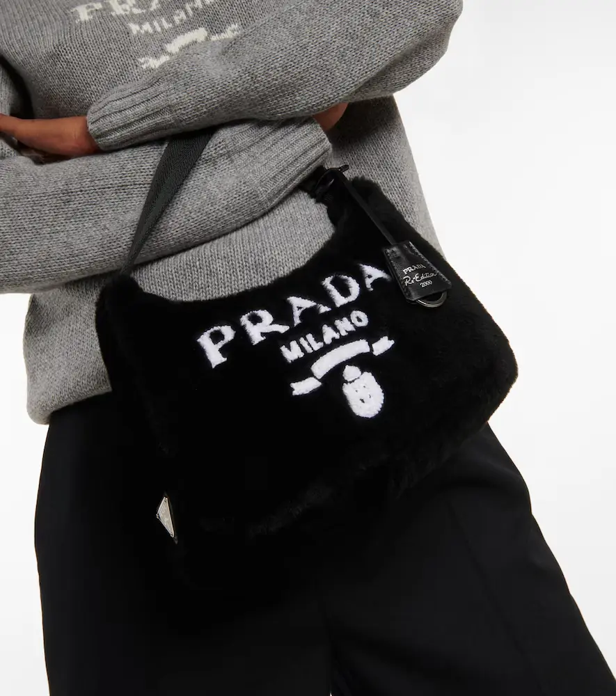 Prada Re-Edition 2000 Mini shearling shoulder bag | Thumbnail 4 Prada Re-Edition 2000 Mini shearling shoulder bag | Thumbnail 4