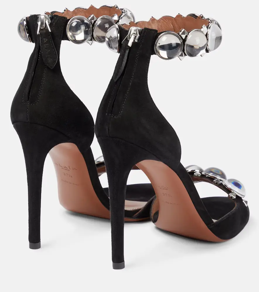 Alaïa Alaïa La Bombe 110 embellished suede sandals | Thumbnail 3 Alaïa Alaïa La Bombe 110 embellished suede sandals | Thumbnail 3