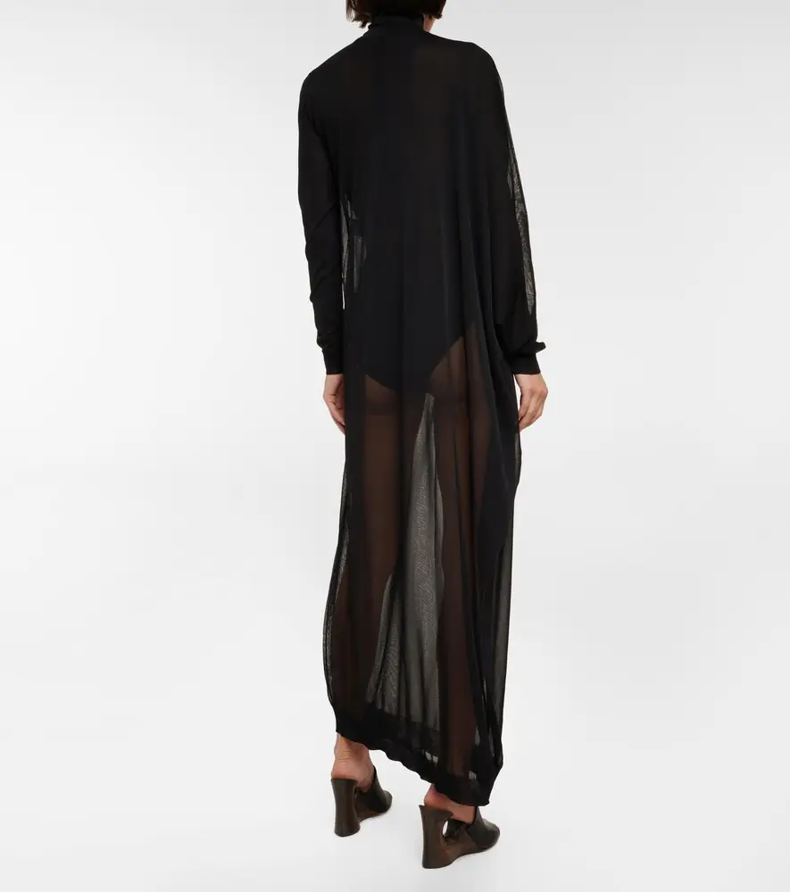 Alaïa Alaïa Sheer high-neck maxi dress | Thumbnail 2