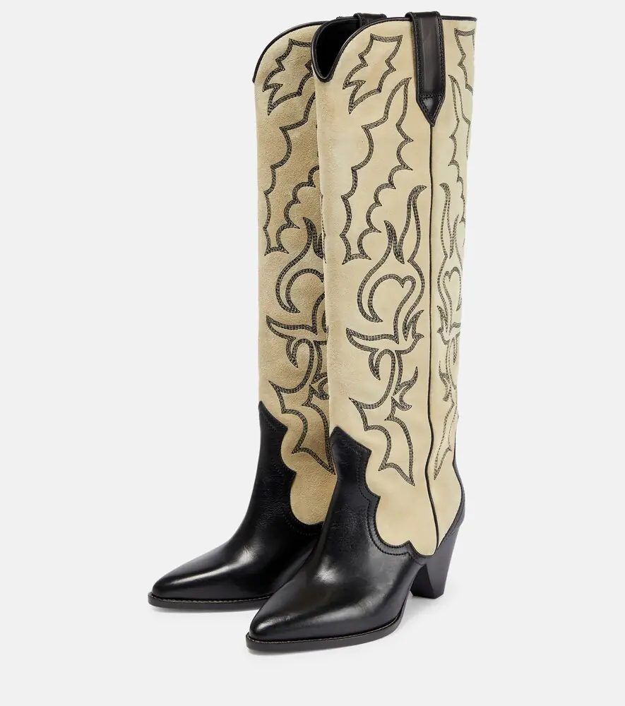 Isabel Marant Leila leather and suede cowboy boots | Thumbnail 2