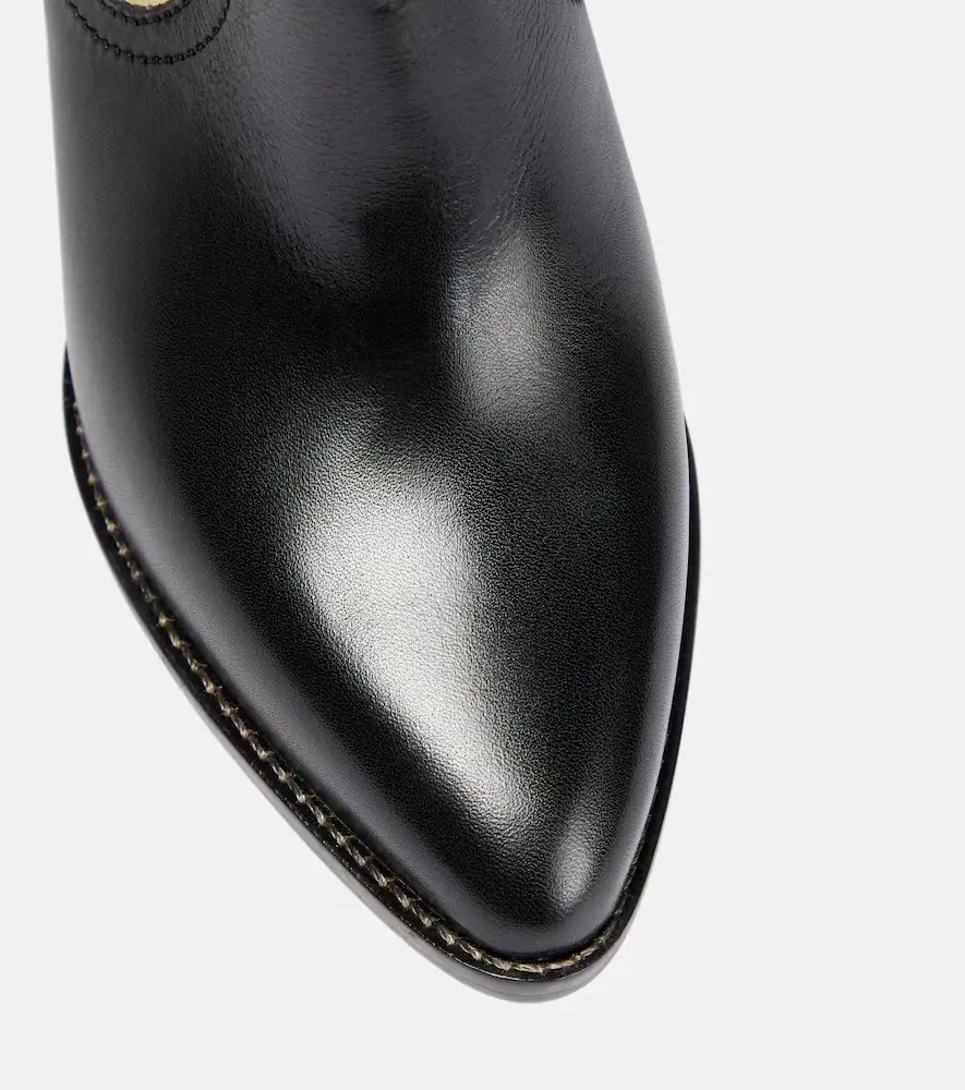 Isabel Marant Leila leather and suede cowboy boots | Thumbnail 4