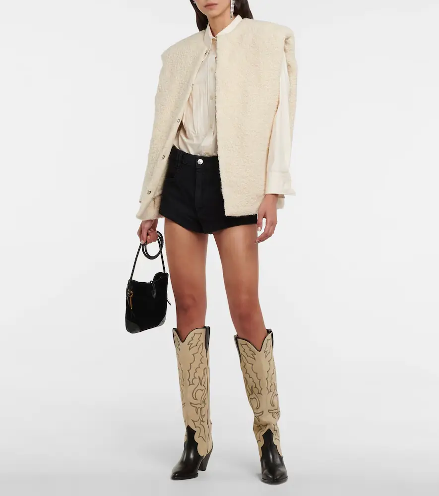 Isabel Marant Leila leather and suede cowboy boots | Thumbnail 6