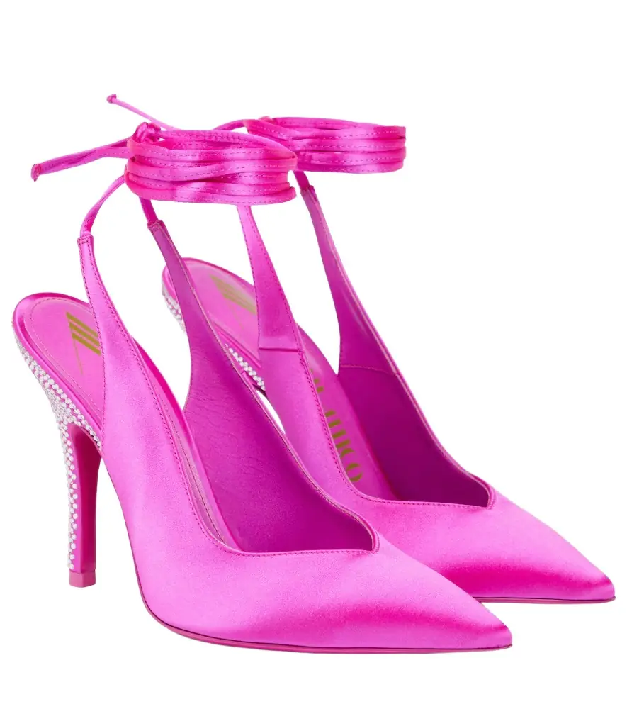 The Attico Venus embellished satin pumps | Image 1 The Attico Venus embellished satin pumps | Image 1