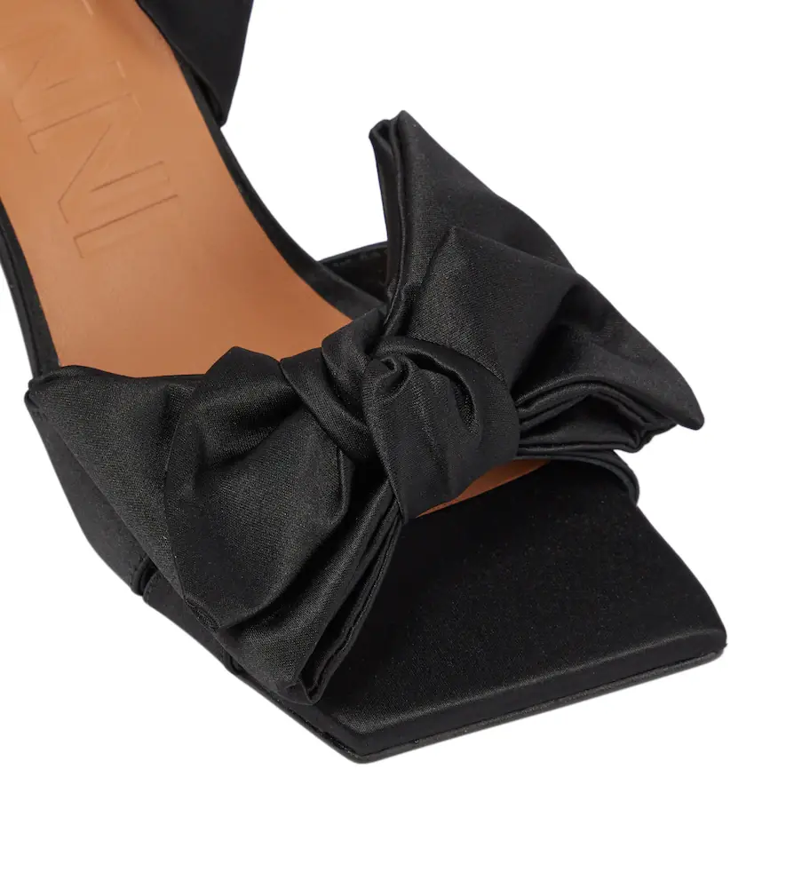 Ganni Bow-trimmed lace-up sandals | Thumbnail 2 Ganni Bow-trimmed lace-up sandals | Thumbnail 2