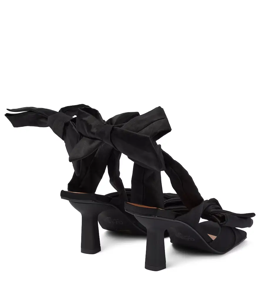 Ganni Bow-trimmed lace-up sandals | Thumbnail 3 Ganni Bow-trimmed lace-up sandals | Thumbnail 3