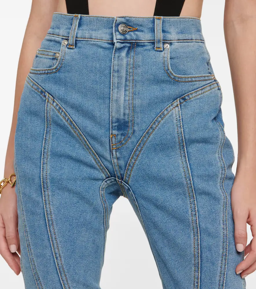 Mugler Seam-detail high-rise skinny jeans | Thumbnail 4 Mugler Seam-detail high-rise skinny jeans | Thumbnail 4