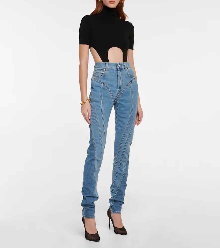 Mugler Seam-detail high-rise skinny jeans | Thumbnail 5 Mugler Seam-detail high-rise skinny jeans | Thumbnail 5