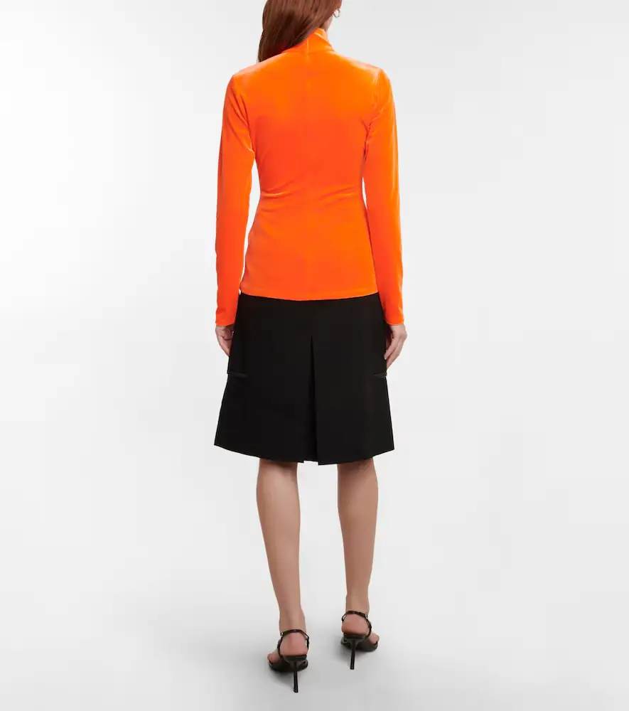 Victoria Beckham Velvet turtleneck top | Thumbnail 2