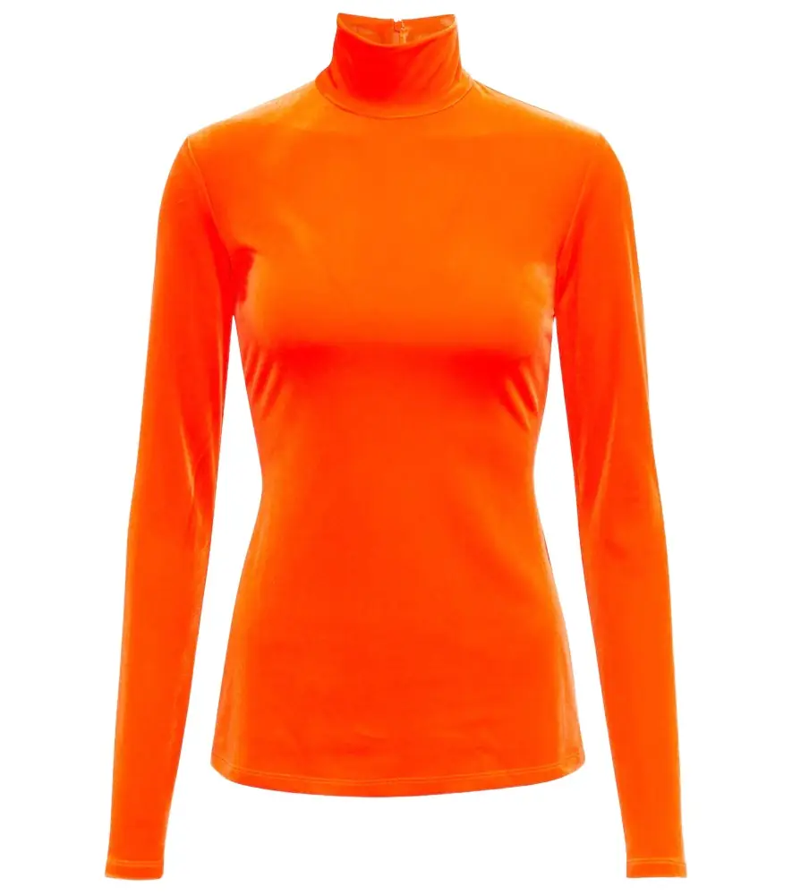 Victoria Beckham Velvet turtleneck top | Image 1 Victoria Beckham Velvet turtleneck top | Image 1