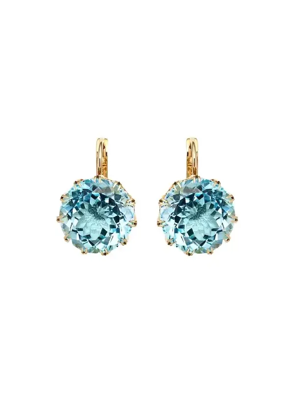 18kt gold earrings with topaz
