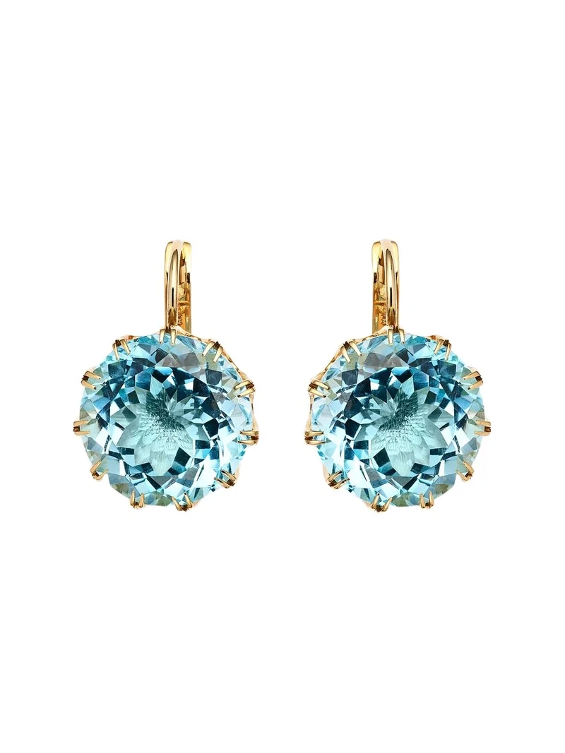 18kt gold earrings with topaz 18kt gold earrings with topaz