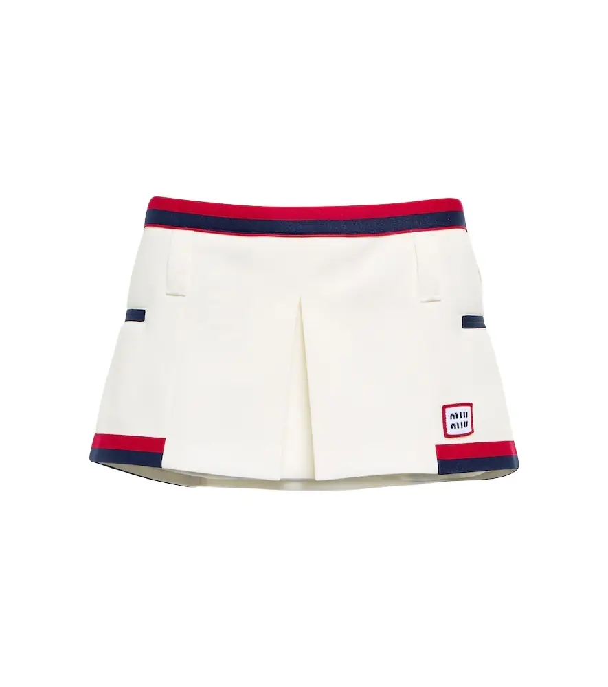 Miu Miu Low-rise jersey miniskirt | Image 1 Miu Miu Low-rise jersey miniskirt | Image 1