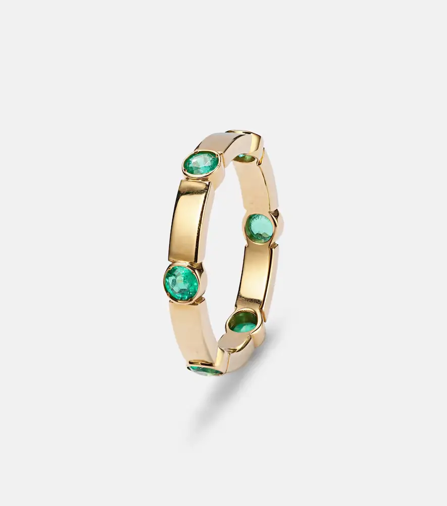 Ileana Makri Stepping Stone 18kt yellow gold ring with emeralds | Thumbnail 2 Ileana Makri Stepping Stone 18kt yellow gold ring with emeralds | Thumbnail 2