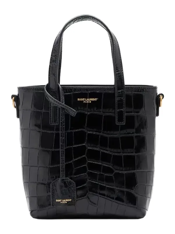 Toy Shopping N/S leather tote bag Toy Shopping N/S leather tote bag
