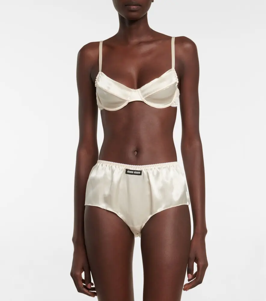 Miu Miu Underwired satin bra | Thumbnail 5