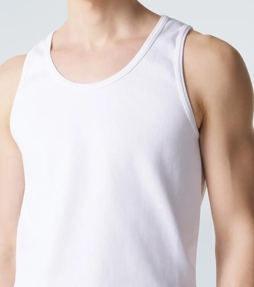 Bottega Veneta Ribbed-knit cotton-blend tank top | Thumbnail 6
