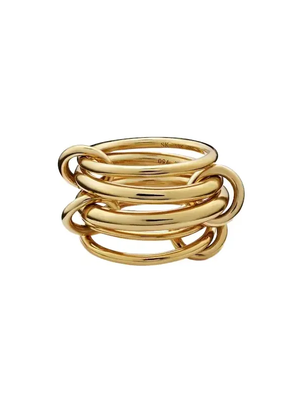 Aquarius 18kt gold linked rings Aquarius 18kt gold linked rings