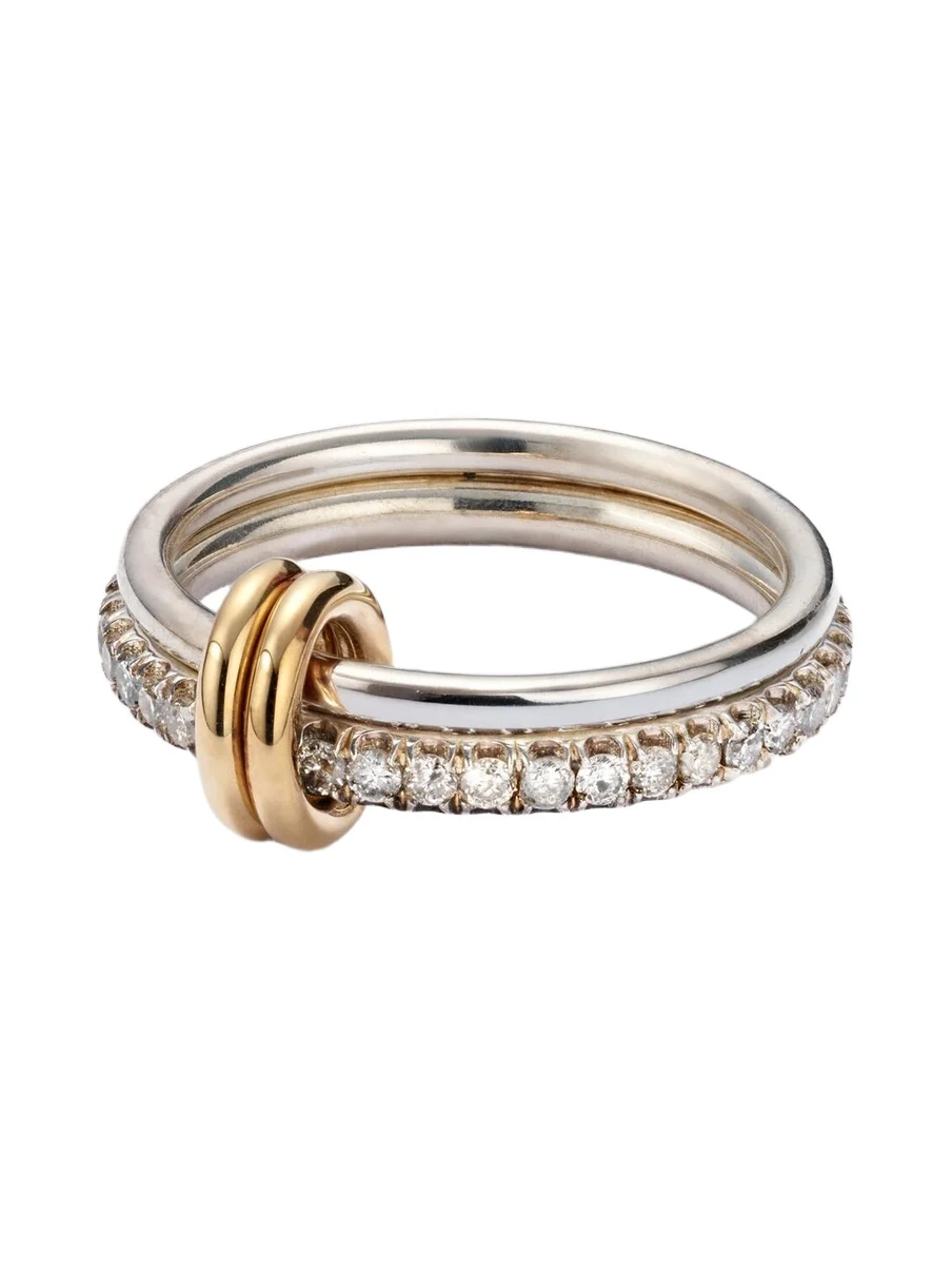 Marigold sterling silver and 18kt gold ring with diamonds Marigold sterling silver and 18kt gold ring with diamonds