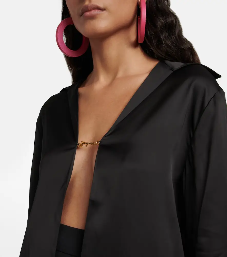 Jacquemus La Chemise Notte satin shirt | Thumbnail 4 Jacquemus La Chemise Notte satin shirt | Thumbnail 4
