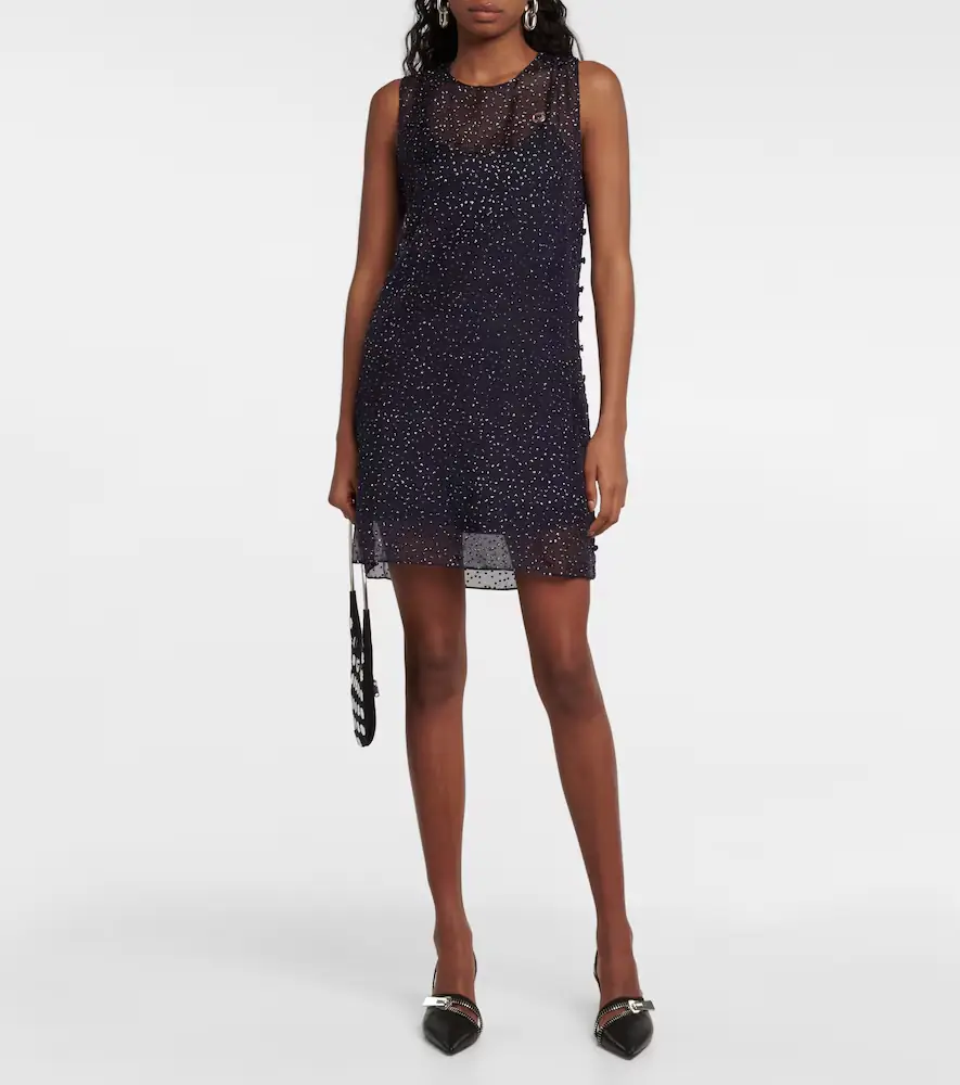 Coperni Embellished sheer silk minidress | Thumbnail 4 Coperni Embellished sheer silk minidress | Thumbnail 4