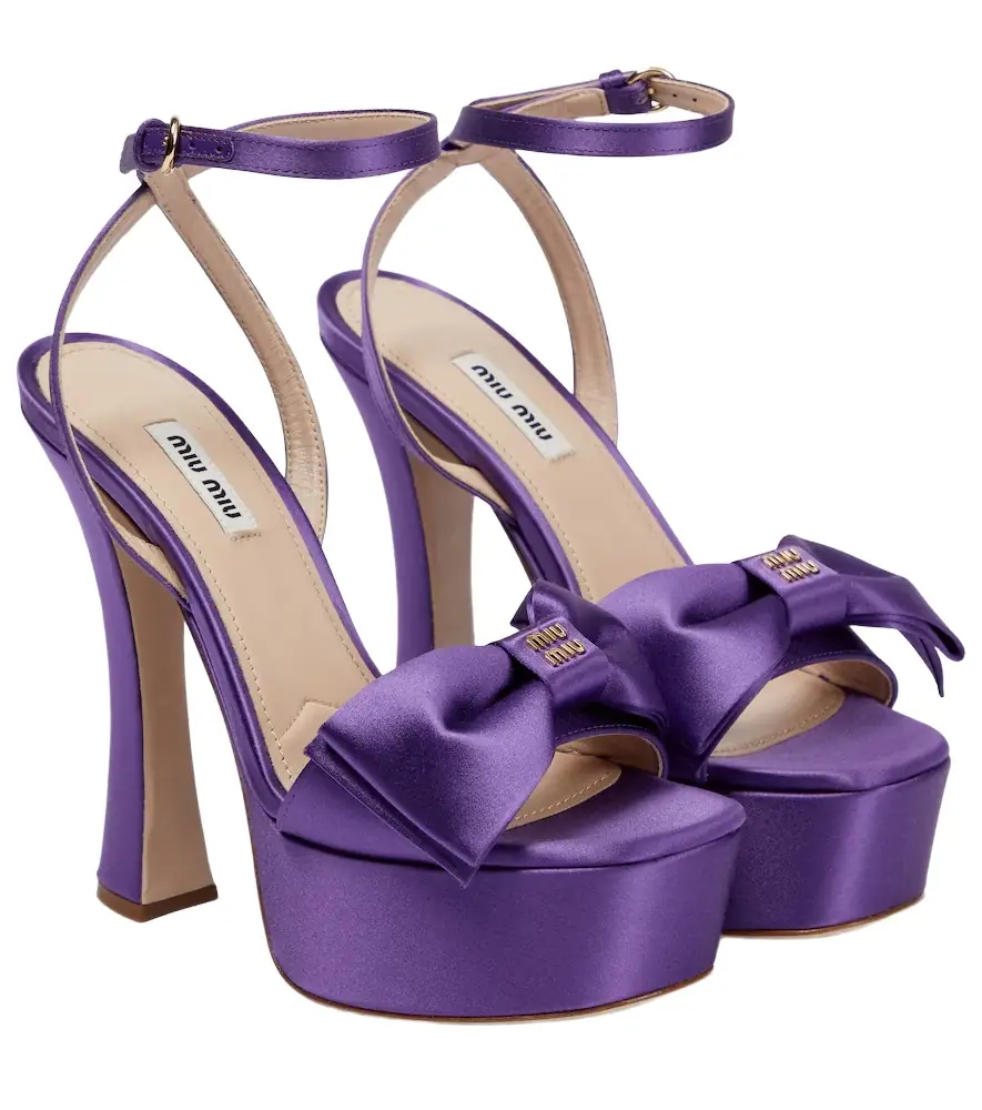 Miu Miu Satin platform sandals | Image 1 Miu Miu Satin platform sandals | Image 1