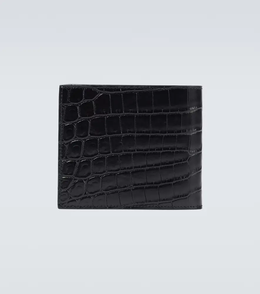 Saint Laurent East/West croc-effect bifold wallet | Thumbnail 3