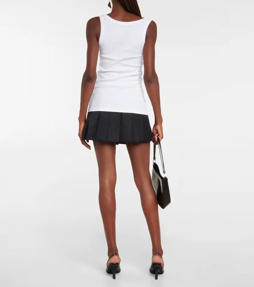 Prada Logo cotton tank top | Thumbnail 3