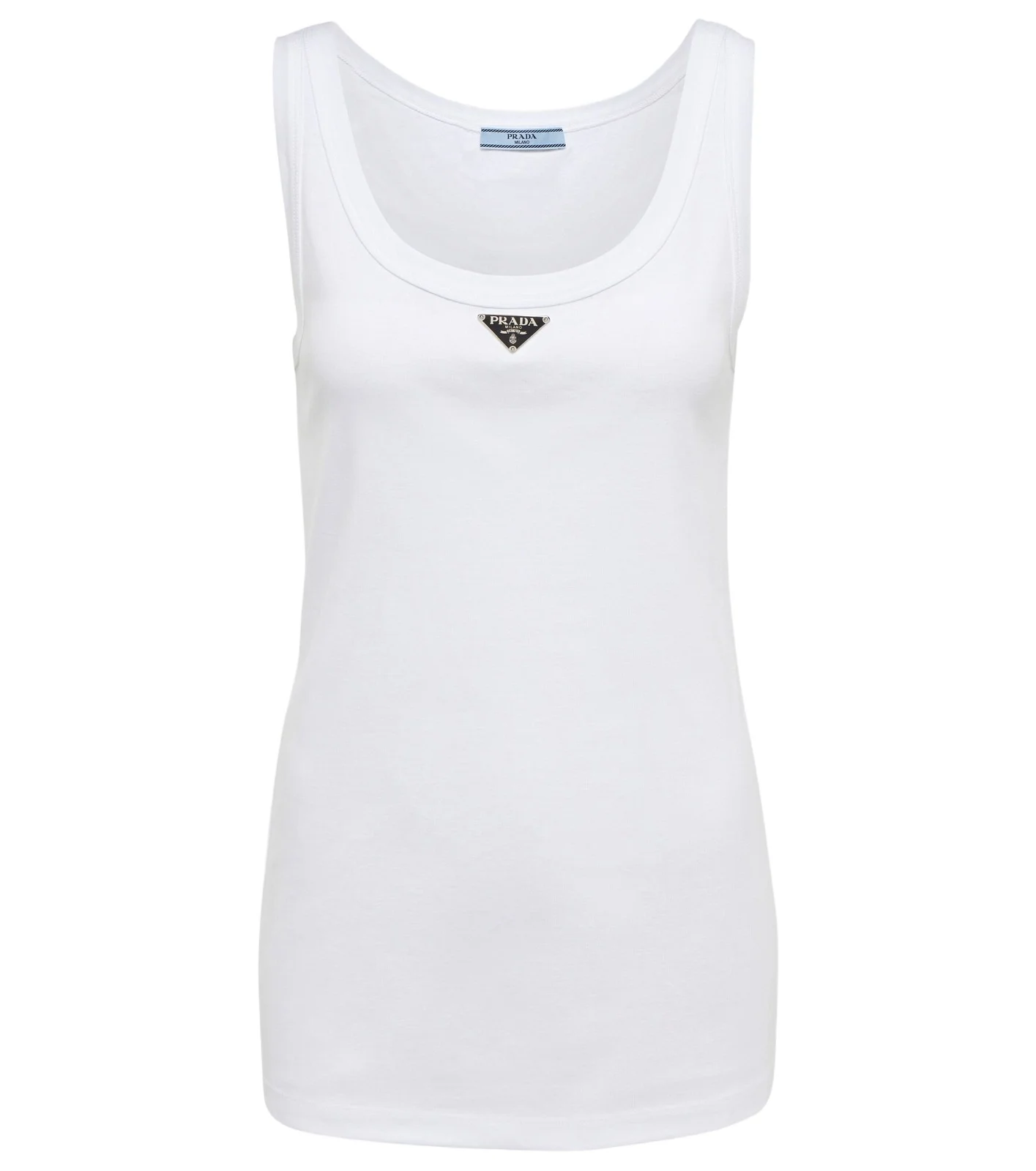 Prada Logo cotton tank top