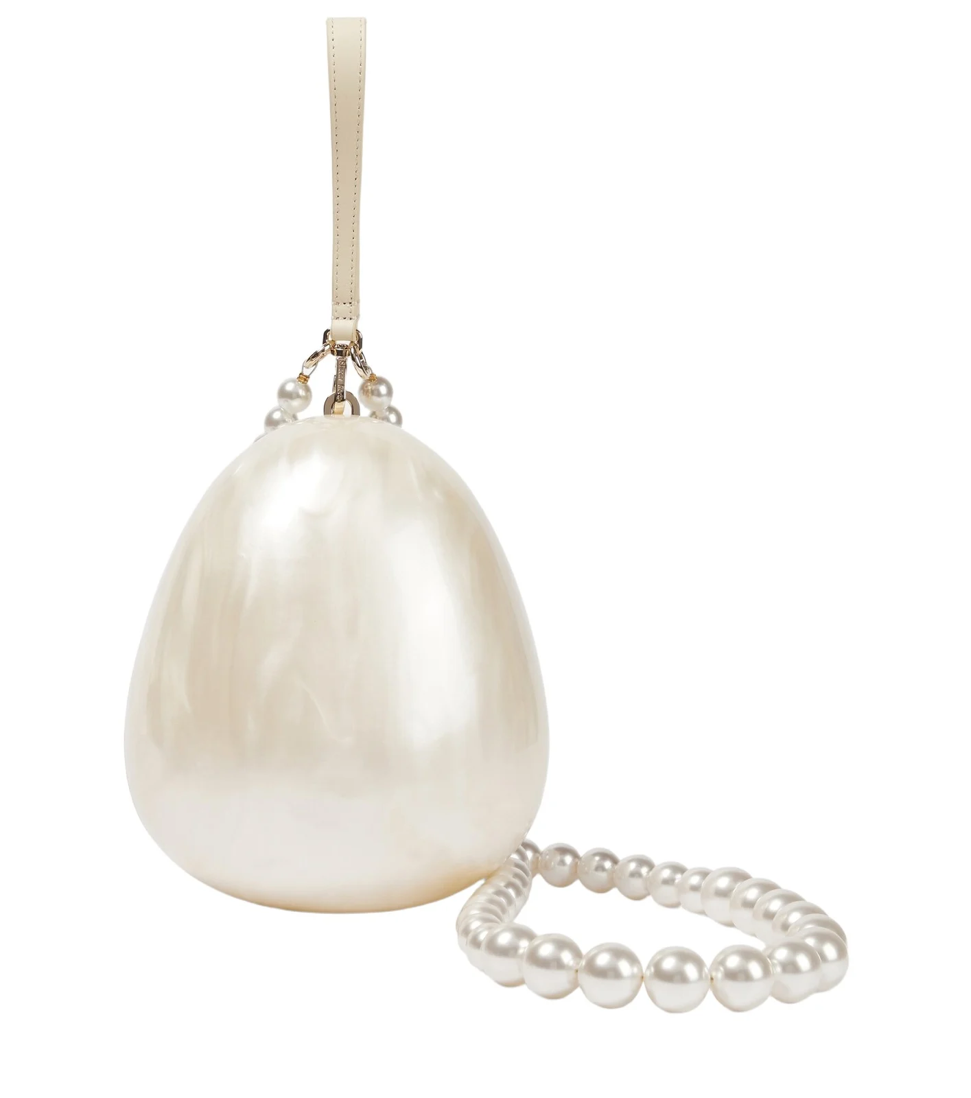 Simone Rocha Egg leather-trimmed clutch