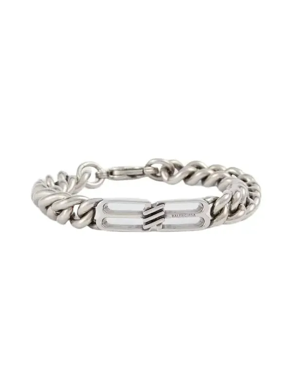 Balenciaga BB brass bracelet