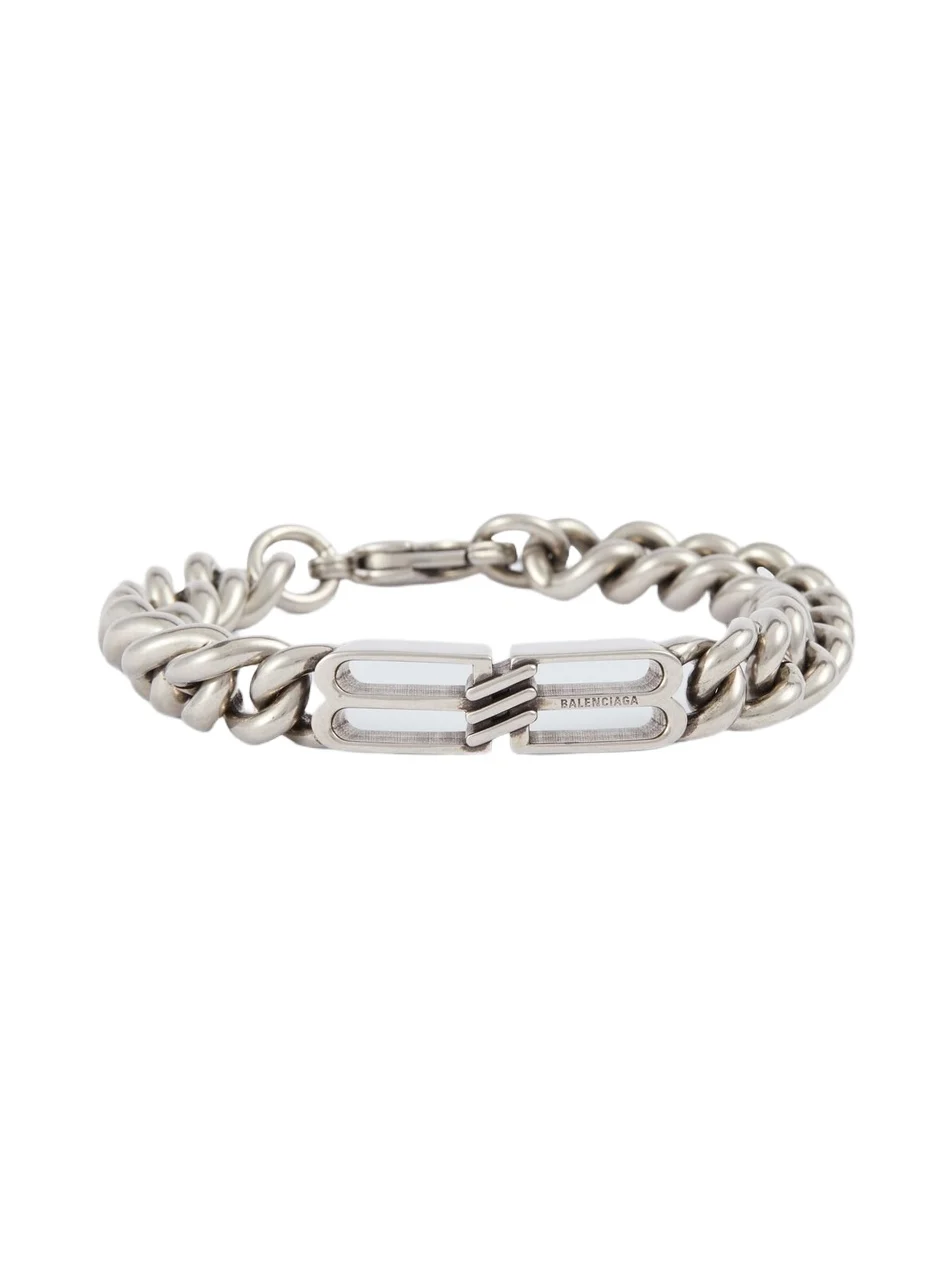 Balenciaga BB brass bracelet
