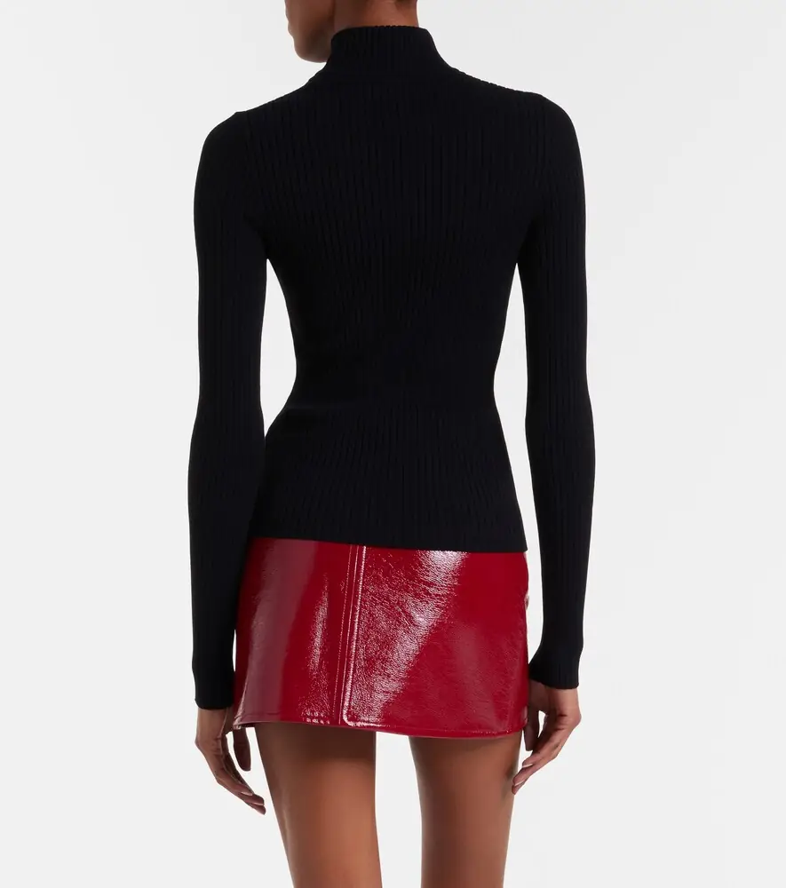 Courrèges Courrèges Logo ribbed-knit turtleneck sweater | Thumbnail 6