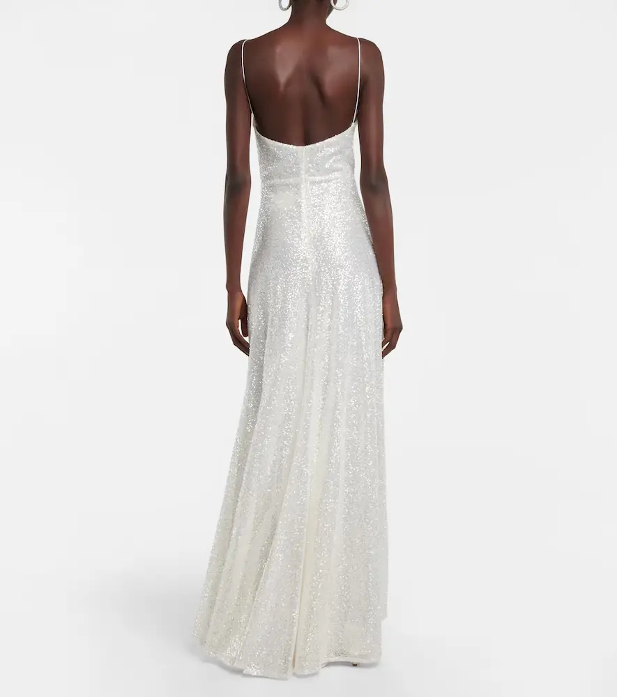 Costarellos Kristina sequined tulle gown | Thumbnail 4