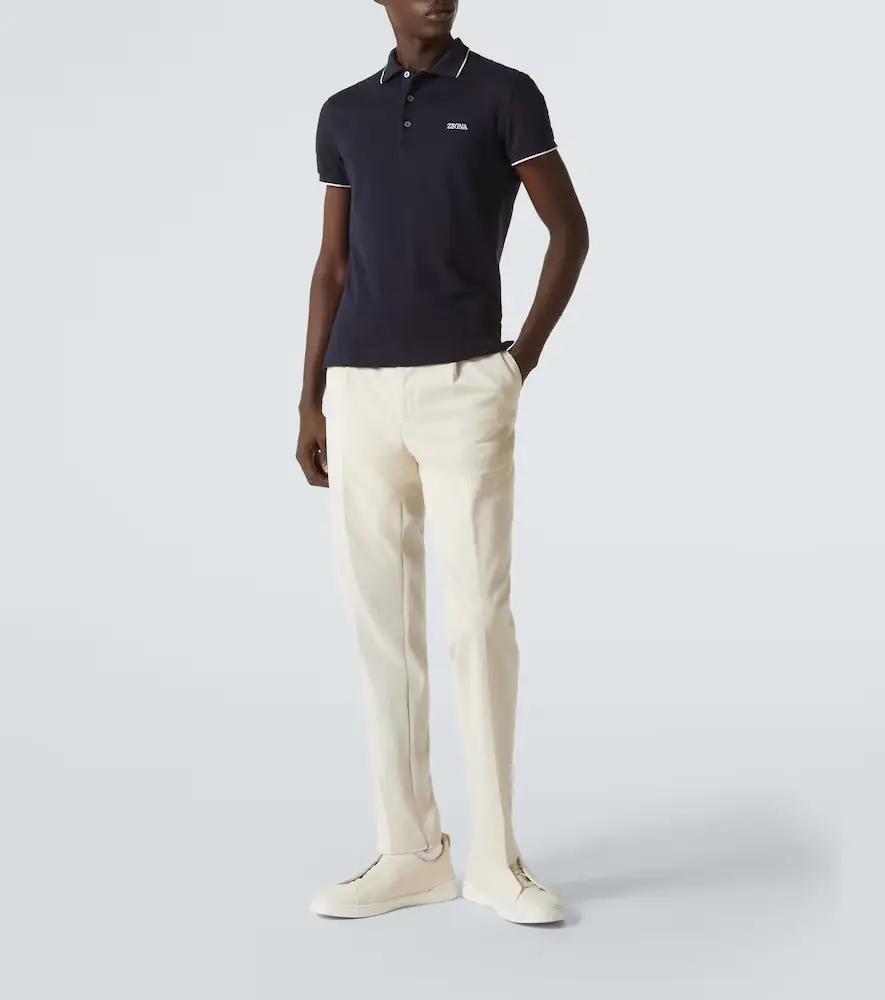 Zegna Cotton-blend polo shirt | Thumbnail 4