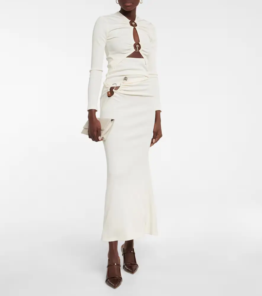 Christopher Esber Distort cutout high-waisted midi skirt | Thumbnail 4