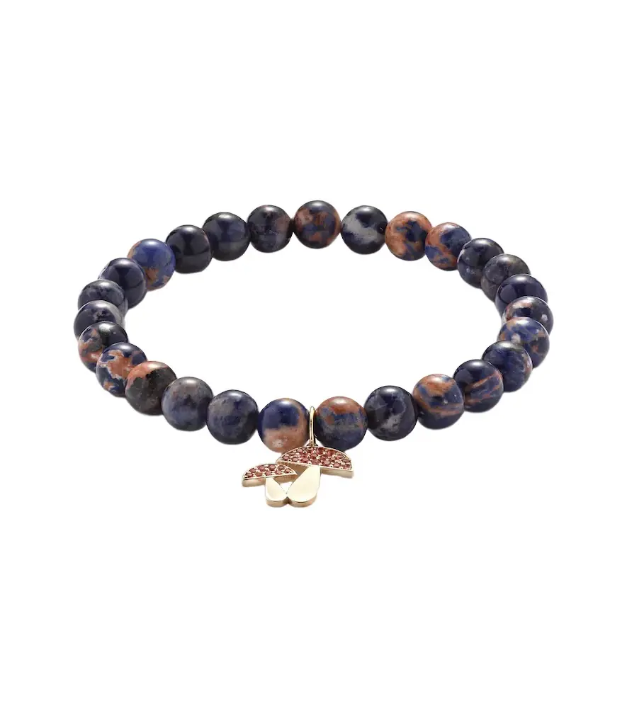 Sydney Evan 14kt gold beaded bracelet with sapphires and sodalite | Image 1 Sydney Evan 14kt gold beaded bracelet with sapphires and sodalite | Image 1