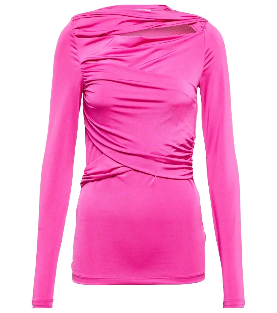 Victoria Beckham Jersey wrap top | Image 1 Victoria Beckham Jersey wrap top | Image 1