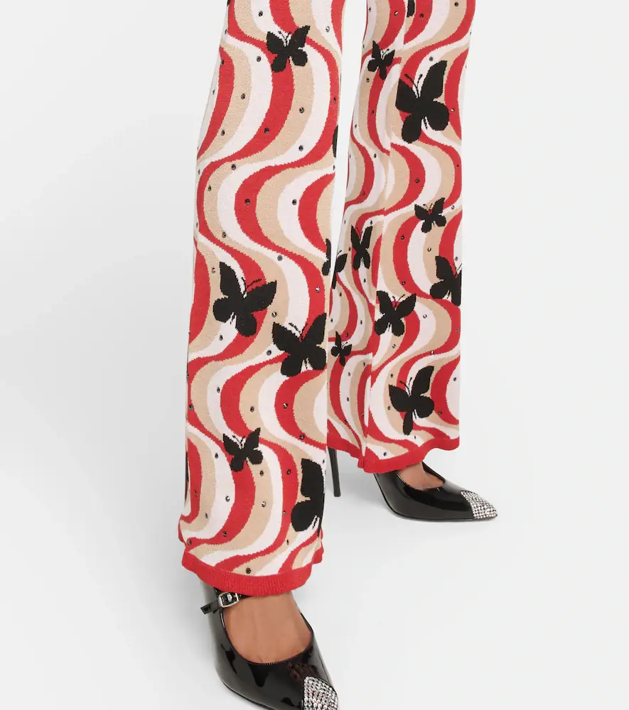 Alessandra Rich Printed high-rise flare pants | Thumbnail 4