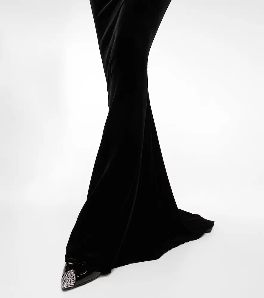 Alessandra Rich Embellished velvet gown | Thumbnail 4