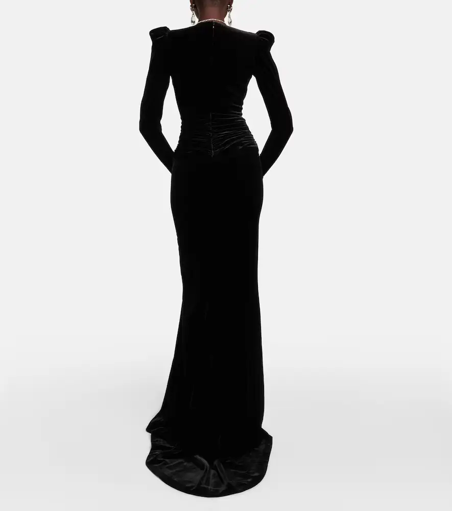 Alessandra Rich Embellished velvet gown | Thumbnail 5
