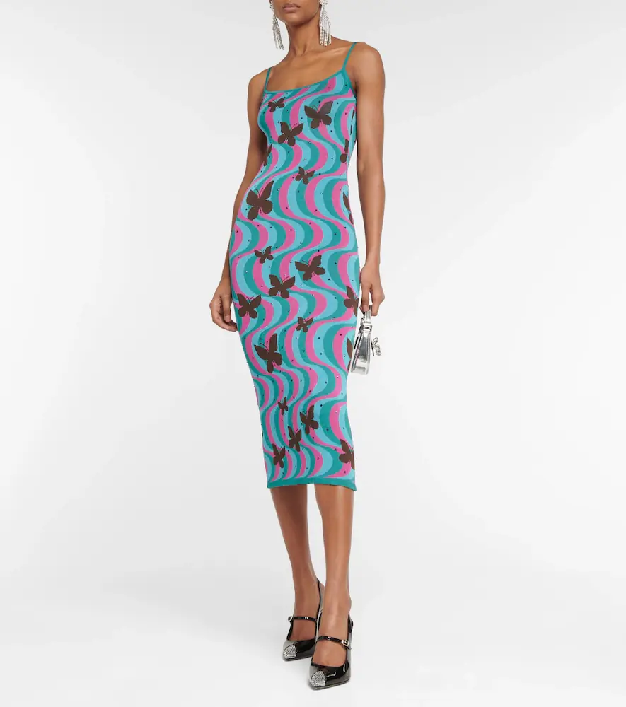 Alessandra Rich Jacquard midi dress | Thumbnail 2