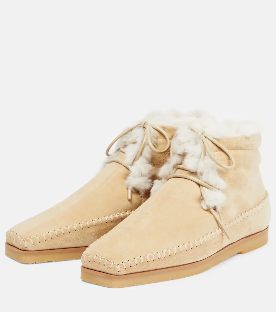 TOTEME Lace-up suede moccasins | Thumbnail 4