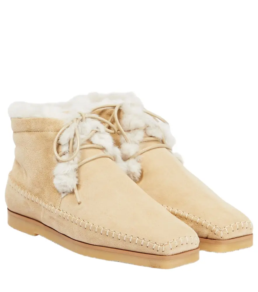 TOTEME Lace-up suede moccasins