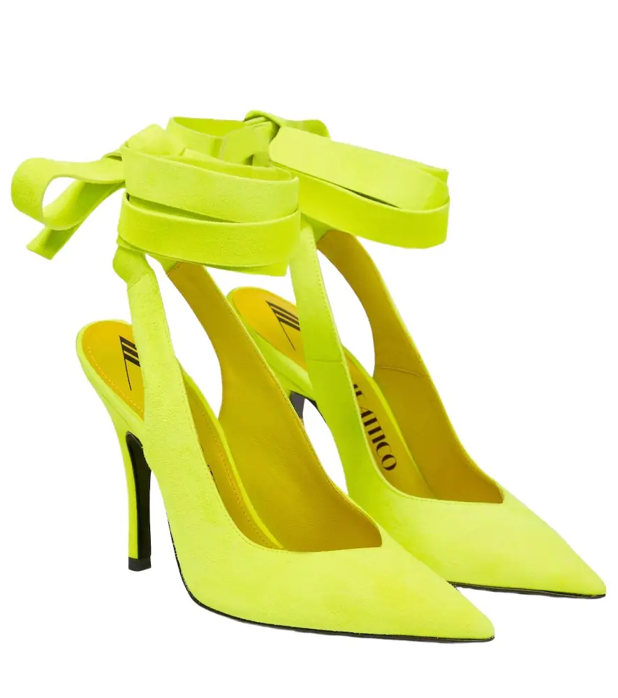 The Attico Venus wrap-around leather pumps