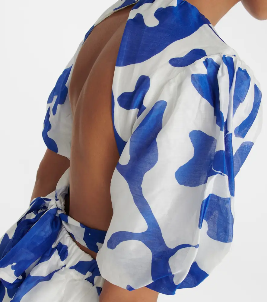 SIR. Vivi printed cotton and silk minidress | Thumbnail 4